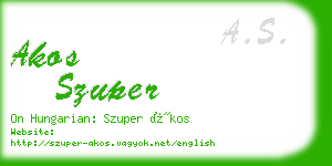 akos szuper business card